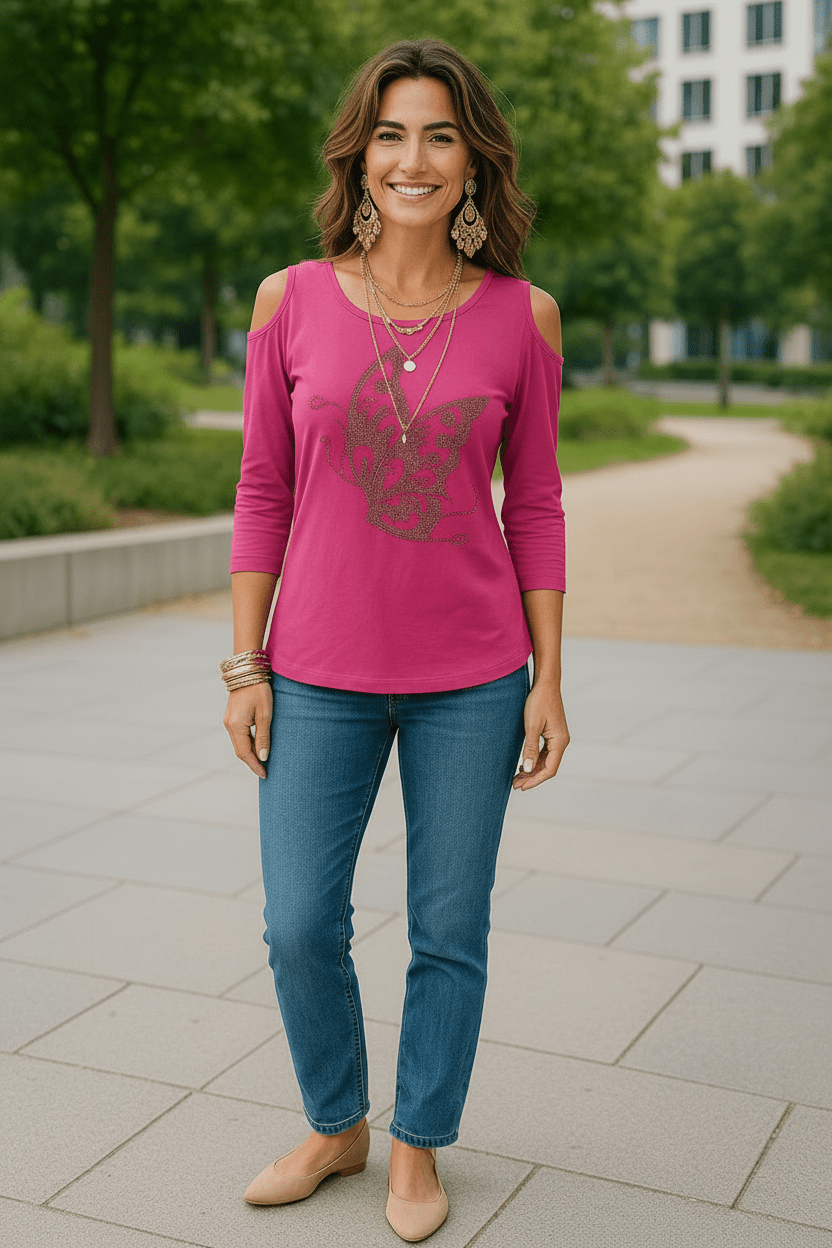 Women's Rhinestone and Glitter Blouses Collection – Angelique Boutique
