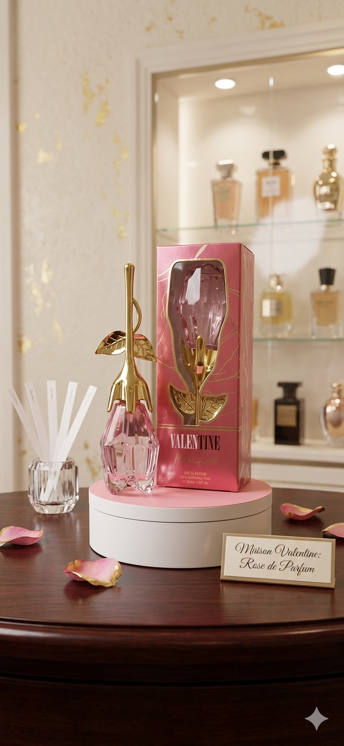 Valentine Pink Rose Eau de Parfum para Dama 3.4 fl oz – Natural Spray