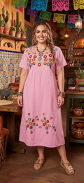 Vestido Midi Floral | Estilo Mexicano Elegante