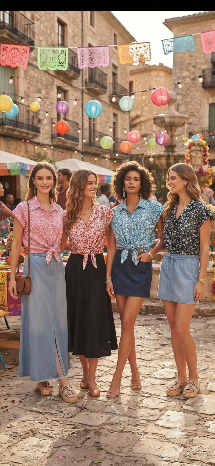Camisa Floral Casual con Manga Corta y Botones al Frente
