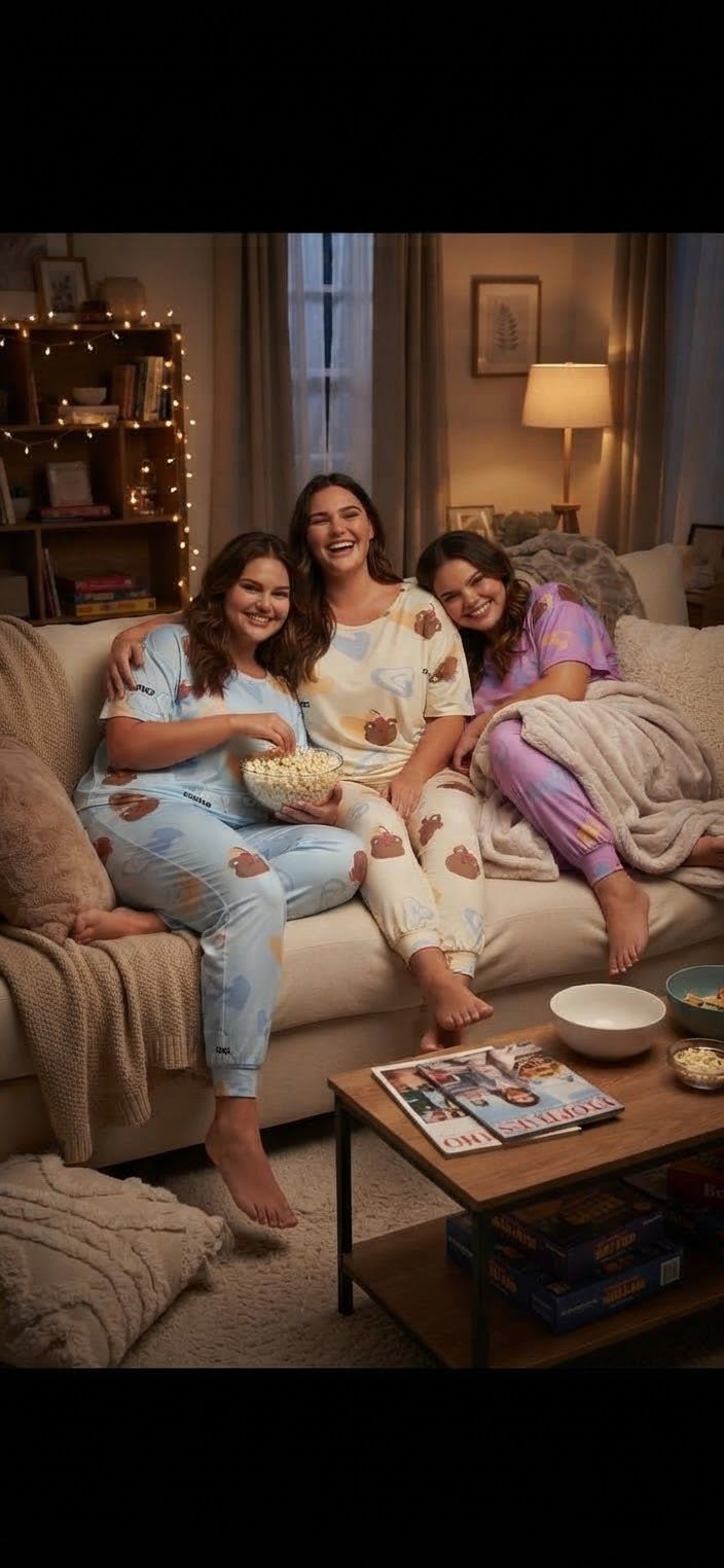 2-Piece Bear Pajama Set – Long Pants with Pockets & Stretch - Angelique Boutique