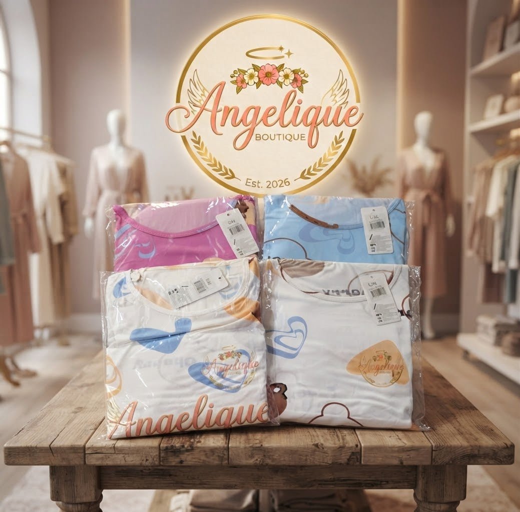 2-Piece Bear Pajama Set – Long Pants with Pockets & Stretch - Angelique Boutique