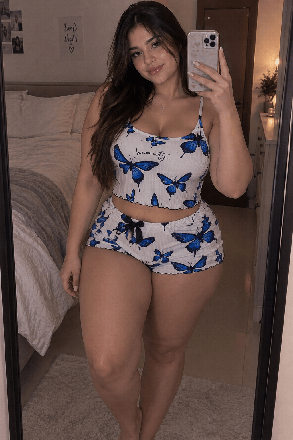 2-Piece Butterfly Pajama Set – Women's Soft Sleepwear - Angelique Boutique
