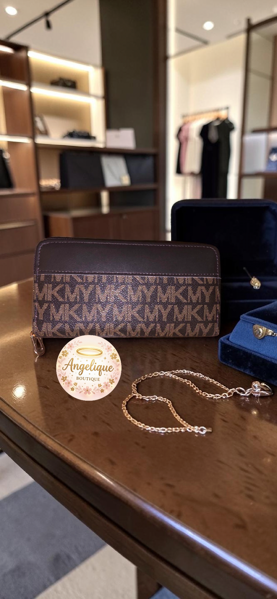 Wallet Espaciosa Estampado Cuadros 👜 | Cuero Sintético Premium | Estilo Elegante