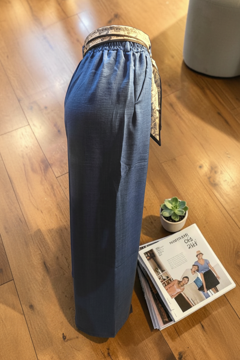 Pantaloneta Palazzo de Vestir 👚 | Cinturón Incluido | Talla Única