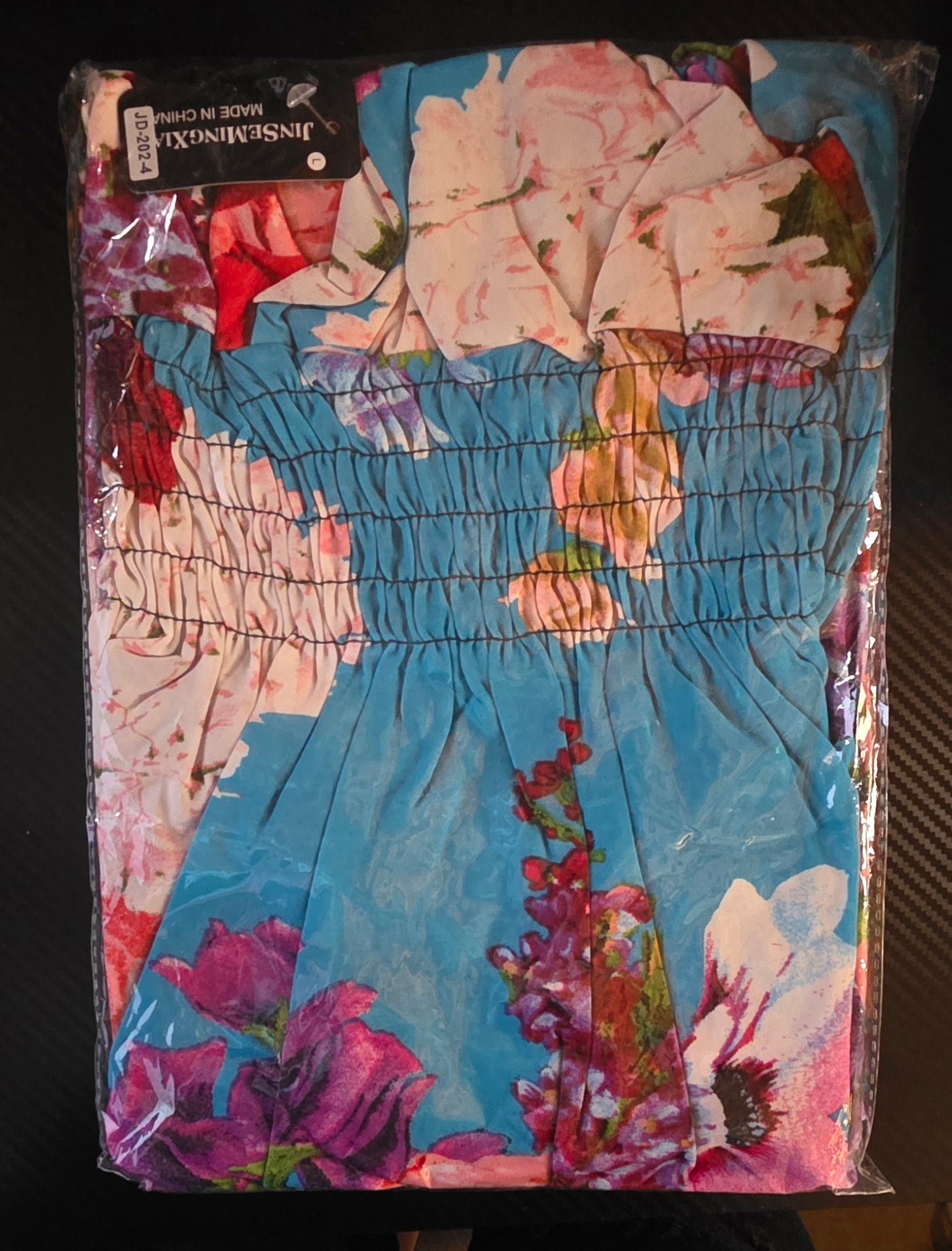Maxi Vestido Floral Elegante – Poliéster y Spandex