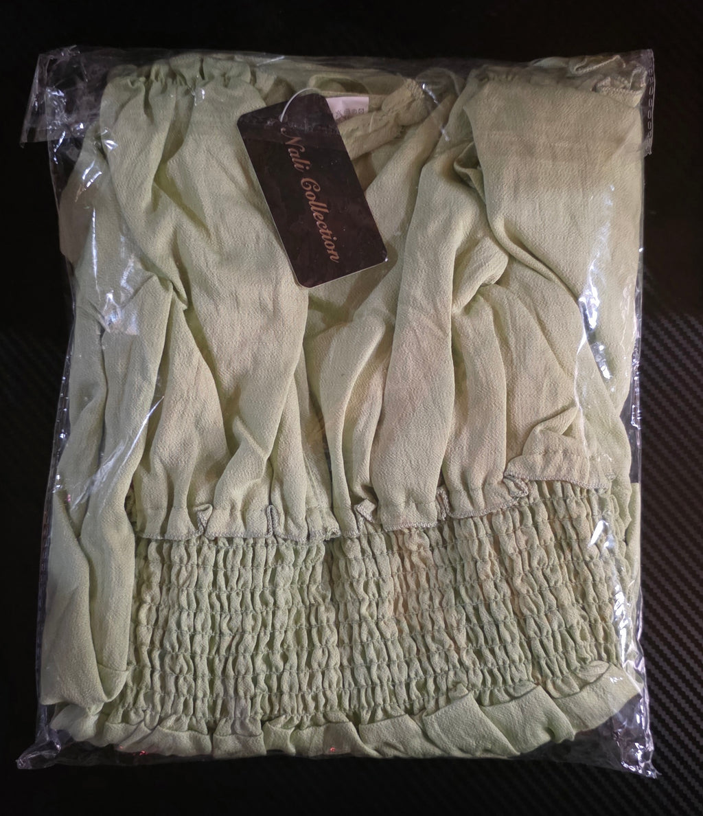 Vestido Campesino Bohemio – 65% Seda / 35% Poliéster