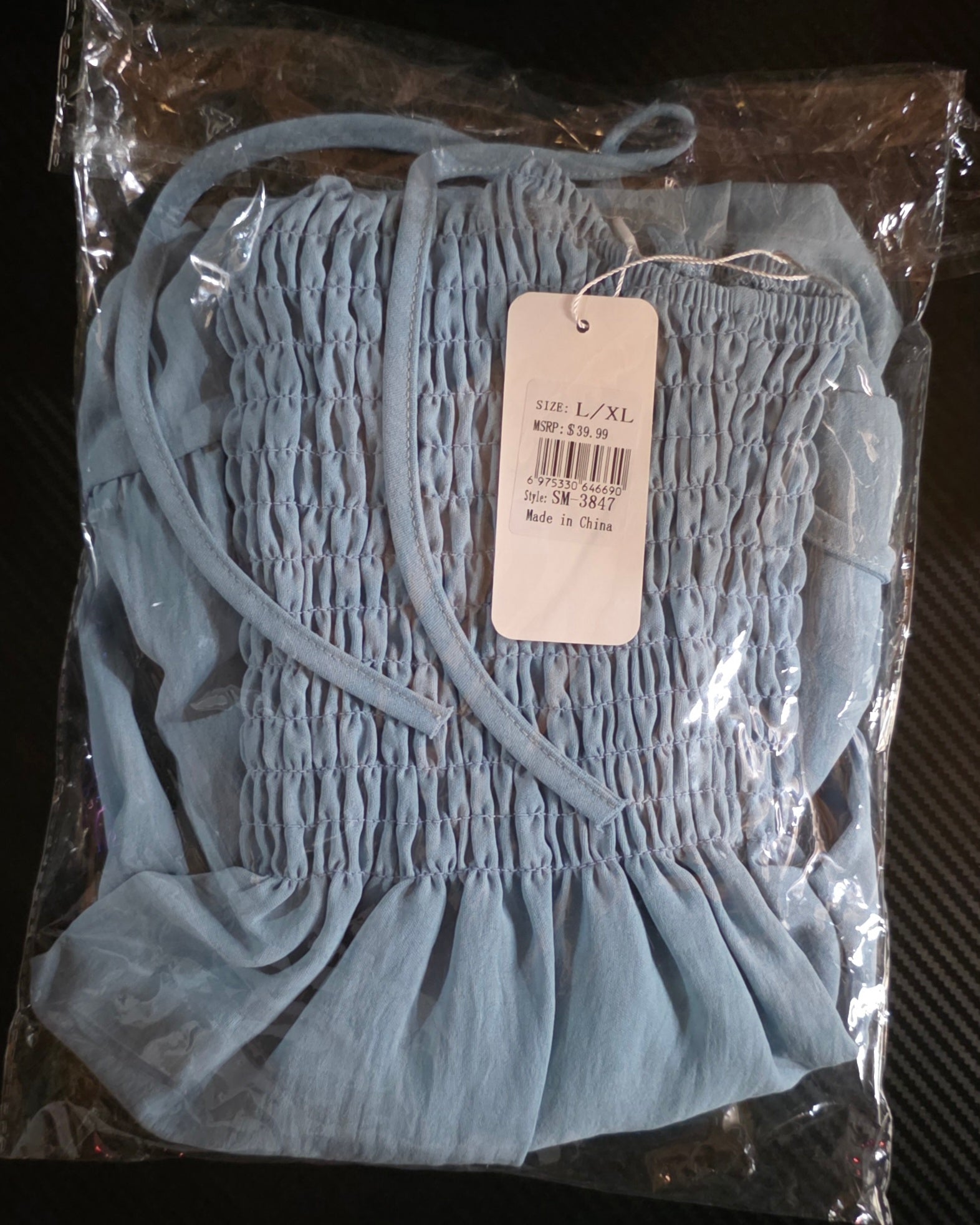 Vestido Corto de Tirantes – 65% Algodón / 35% Poliéster