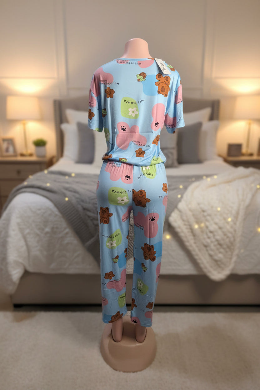 Pijama de Oso | Pantalón Largo | Suave y Cómoda