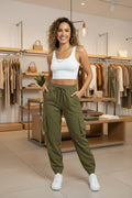 Pantalón Cargo con Bolsillos Laterales 🧳 | Cintura Elástica y Cinta Ajustable | Tallas P-M y G-XG