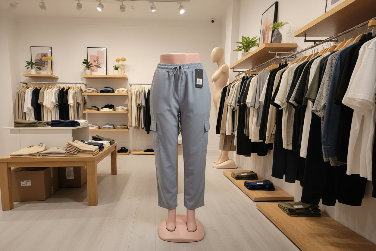 Pantalón Cargo con Bolsillos Laterales 🧳 | Cintura Elástica y Cinta Ajustable | Tallas P-M y G-XG