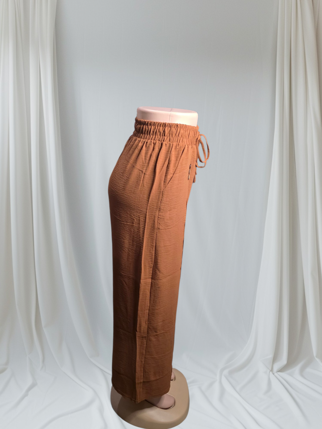 Palazzo Pantaloneta con Elástico, Liga Ajustable y Botones Laterales | Talla Única