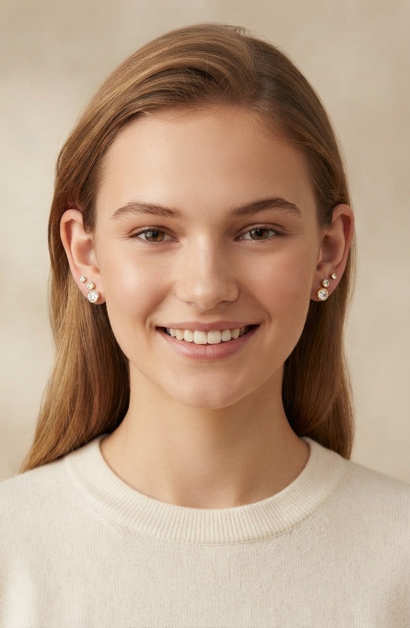 3-Piece Stainless Steel Earrings Set – Small, Medium & Large - Angelique Boutique