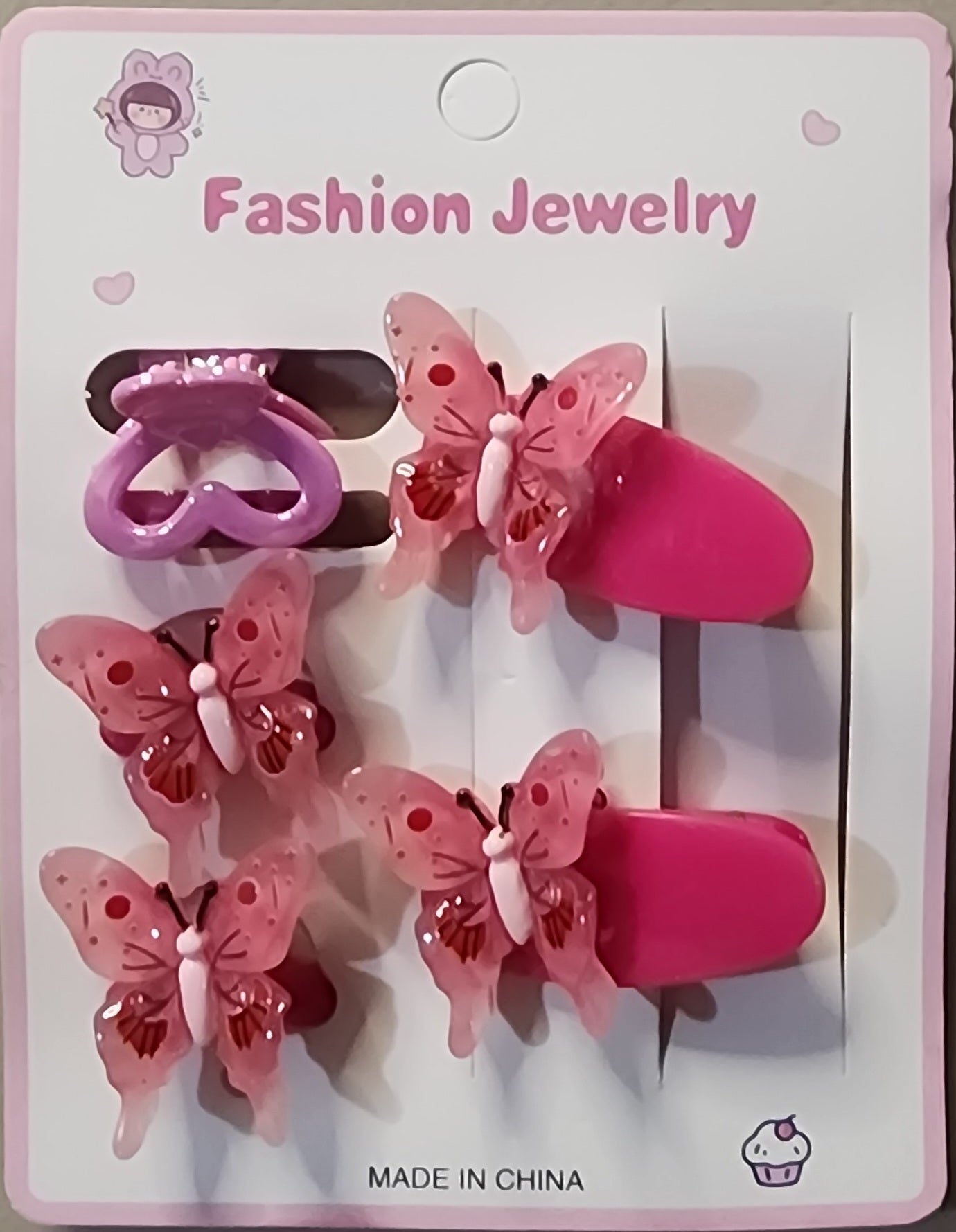 5-Piece Girls Hair Accessories Set – Bows & Clips - Angelique Boutique