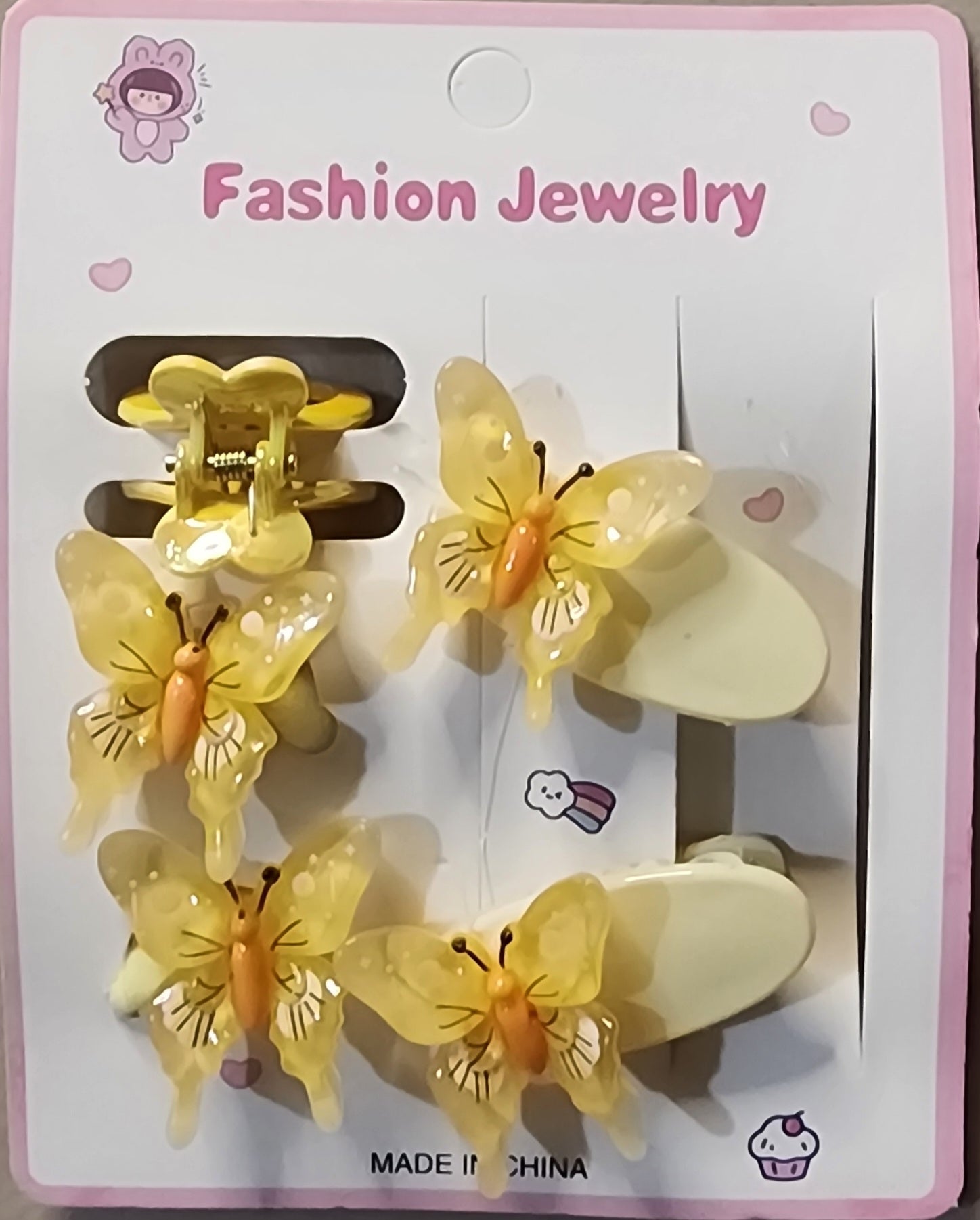 5-Piece Girls Hair Accessories Set – Bows & Clips - Angelique Boutique
