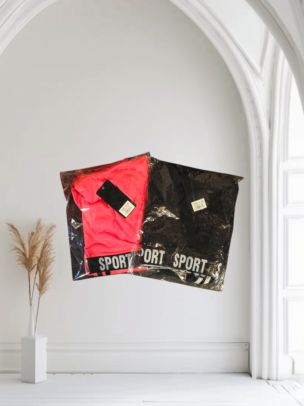 Set Deportivo 2 Piezas | Rojo Vino, Rosa Fucsia, Rojo, Azul Royal, Negro & Blanco