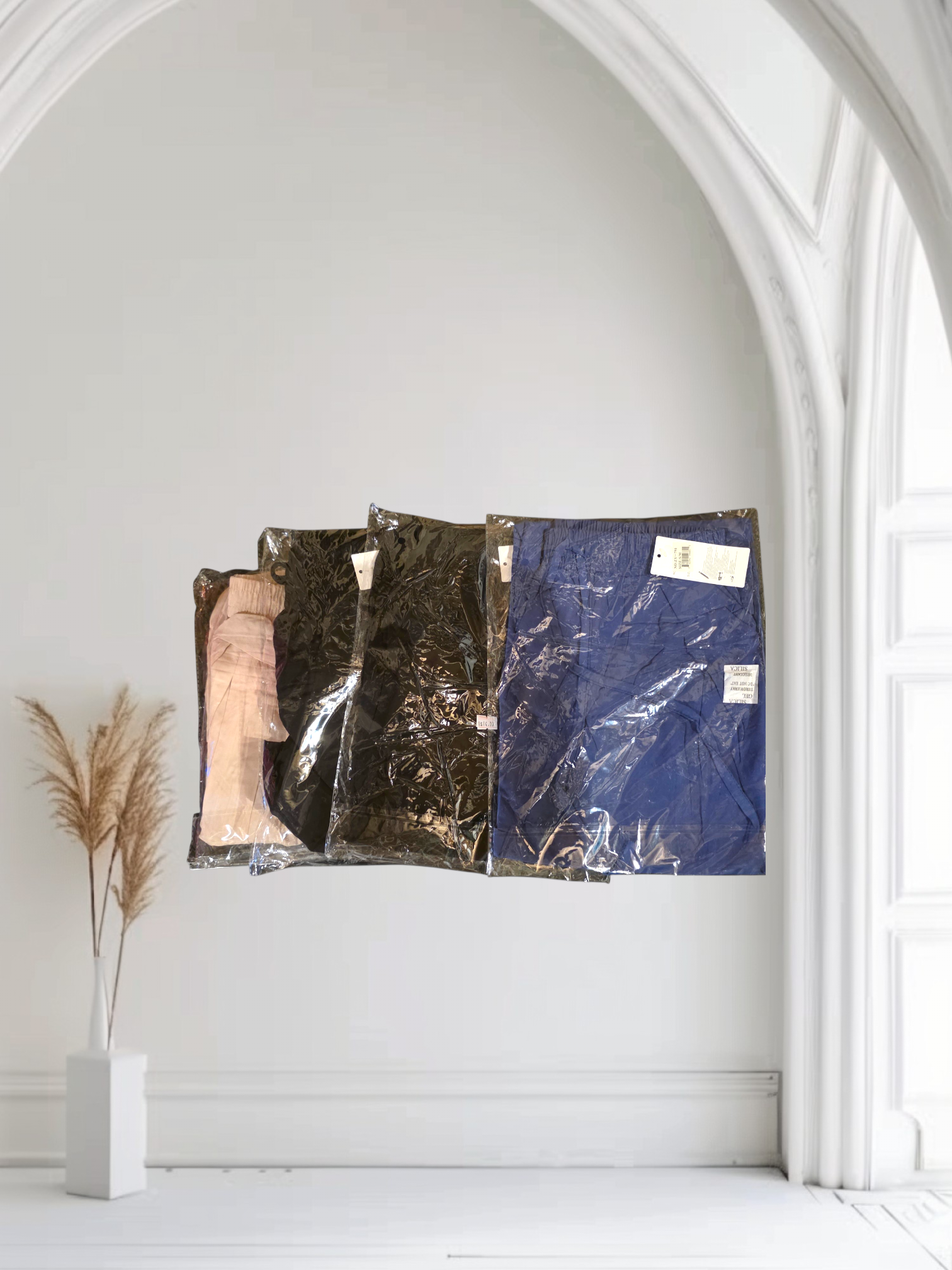 Pantaloneta Palazzo Corto | Kaki, Negro & Azul Navy
