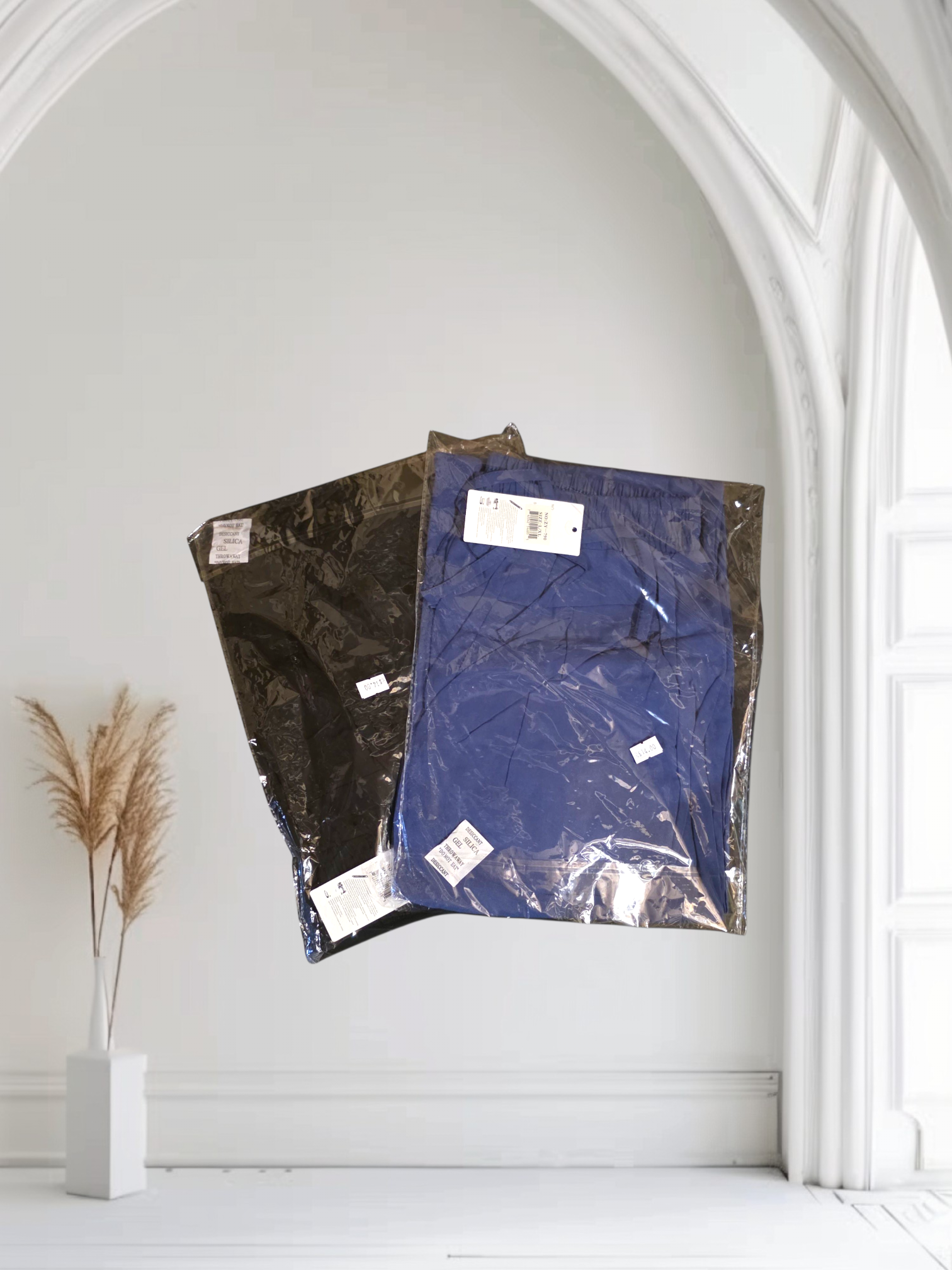 Pantaloneta Palazzo Corto | Kaki, Negro & Azul Navy