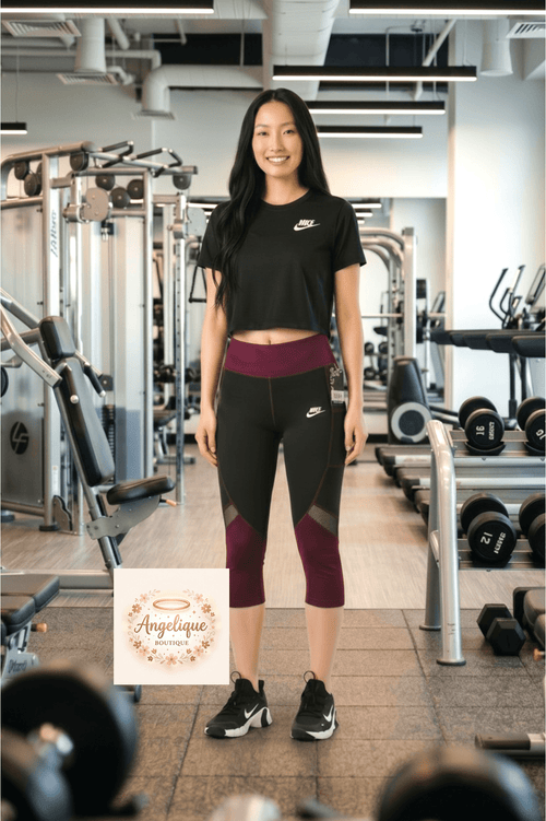 Athletic High Compression Leggings Polyester Spandex Women