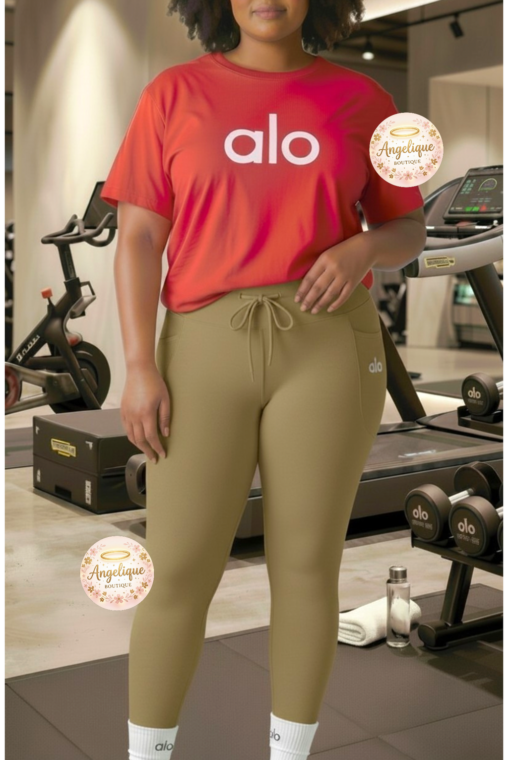 High-Compression Leggings with Side Pockets & Adjustable Waistband