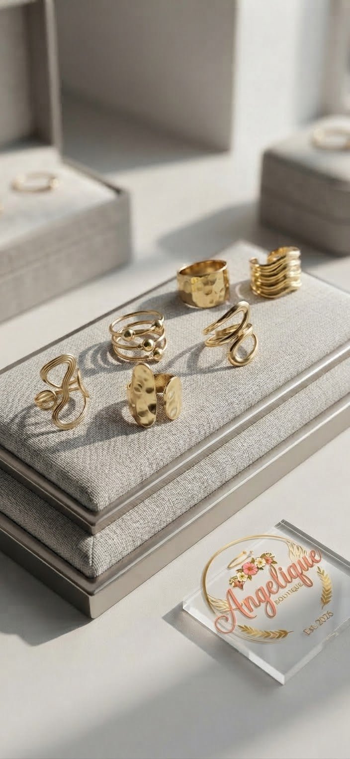 Adjustable Stainless Steel Rings – Stylish Women's Jewelry - Angelique Boutique