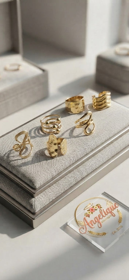 Adjustable Stainless Steel Rings – Stylish Women's Jewelry - Angelique Boutique