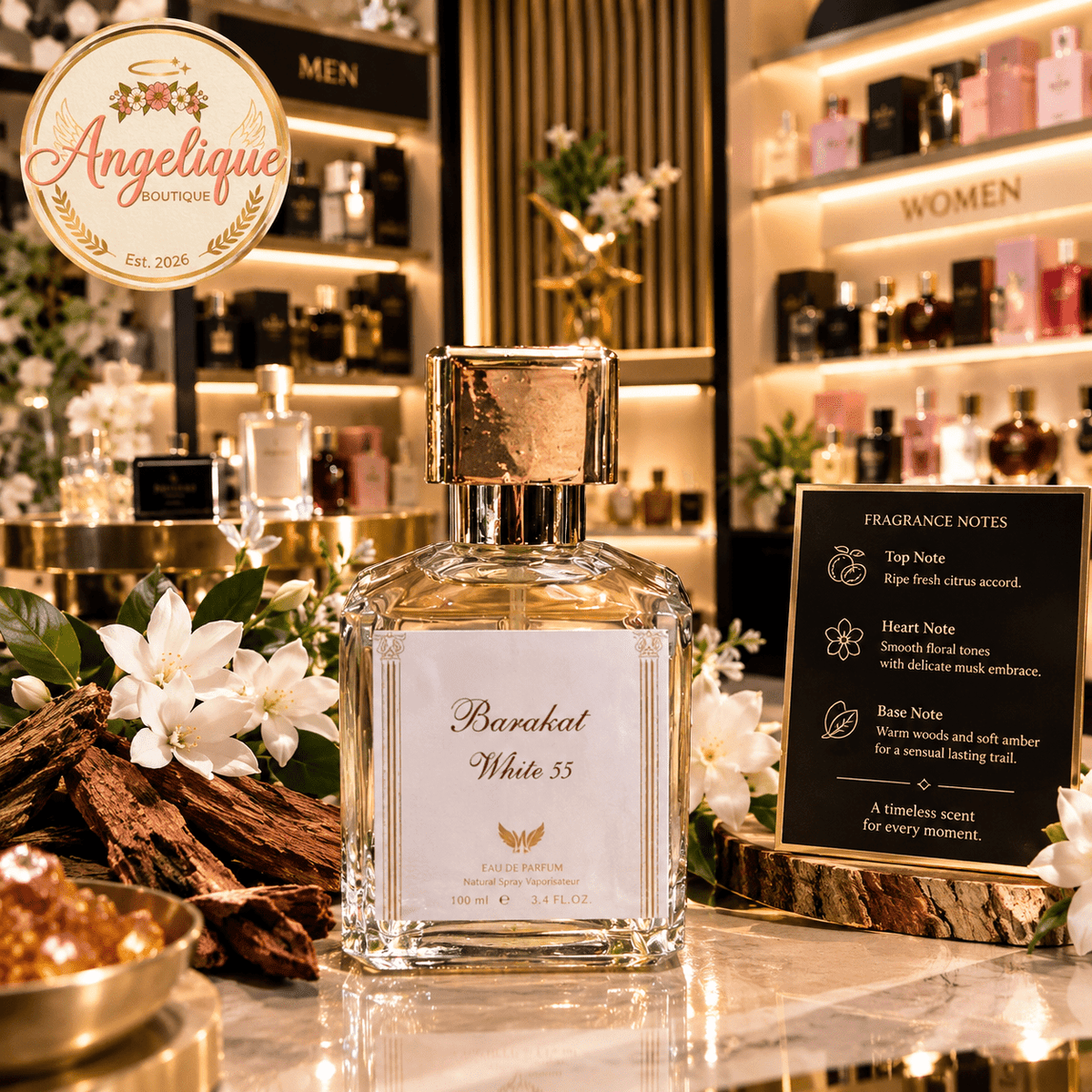 Barakat White 55 Eau de Parfum for Women - Angelique Boutique