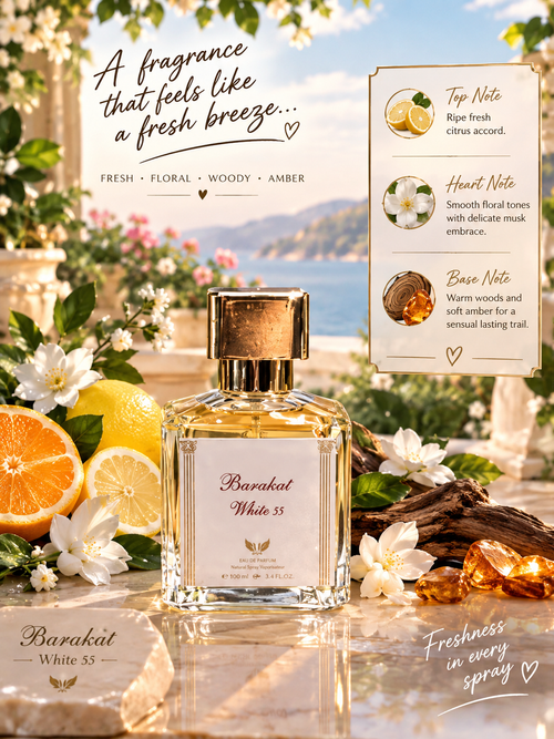 Barakat White 55 Eau de Parfum for Women - Angelique Boutique
