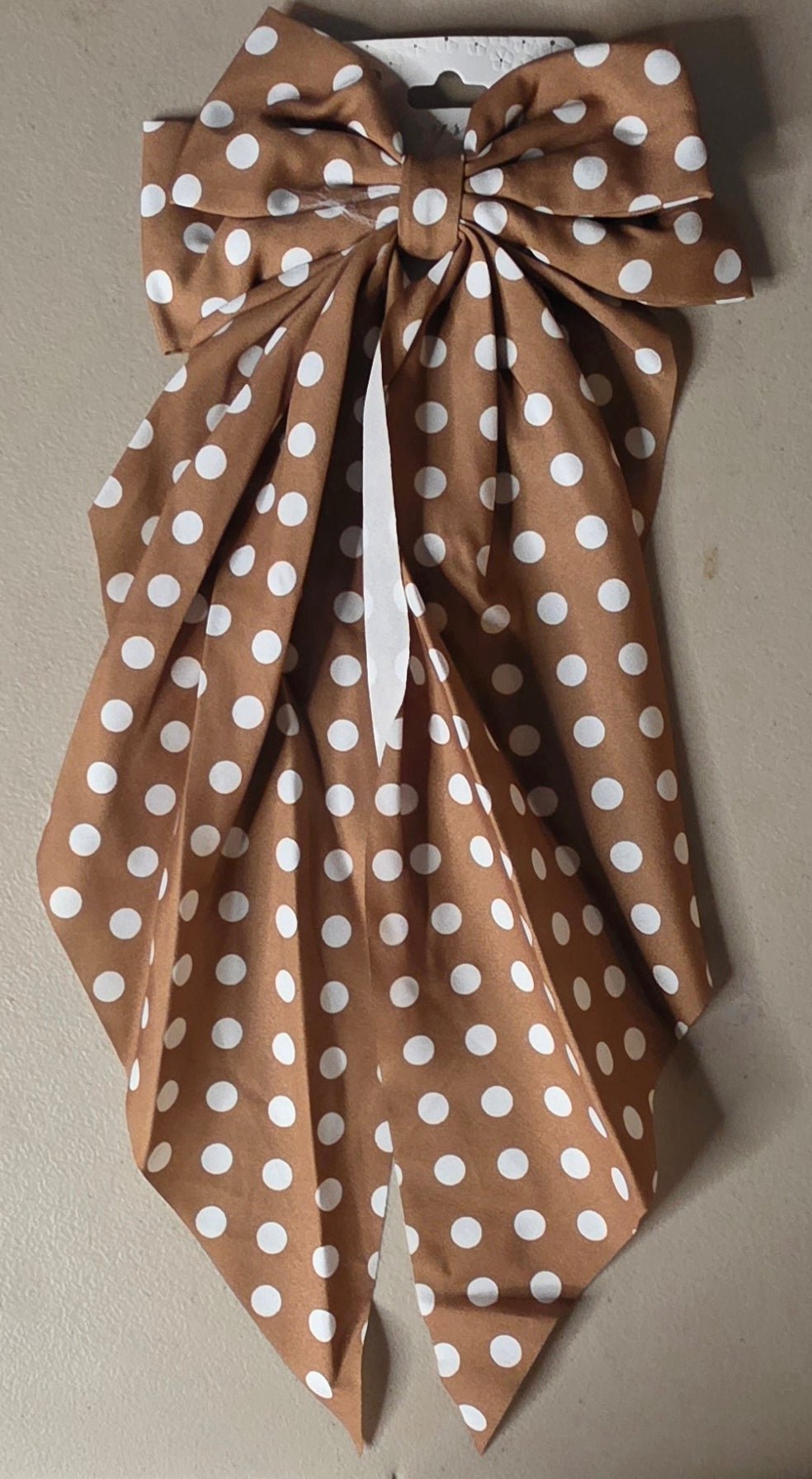 Big Coquette Dot Hair Bow – Oversized Ribbon Hair Accessory - Angelique Boutique