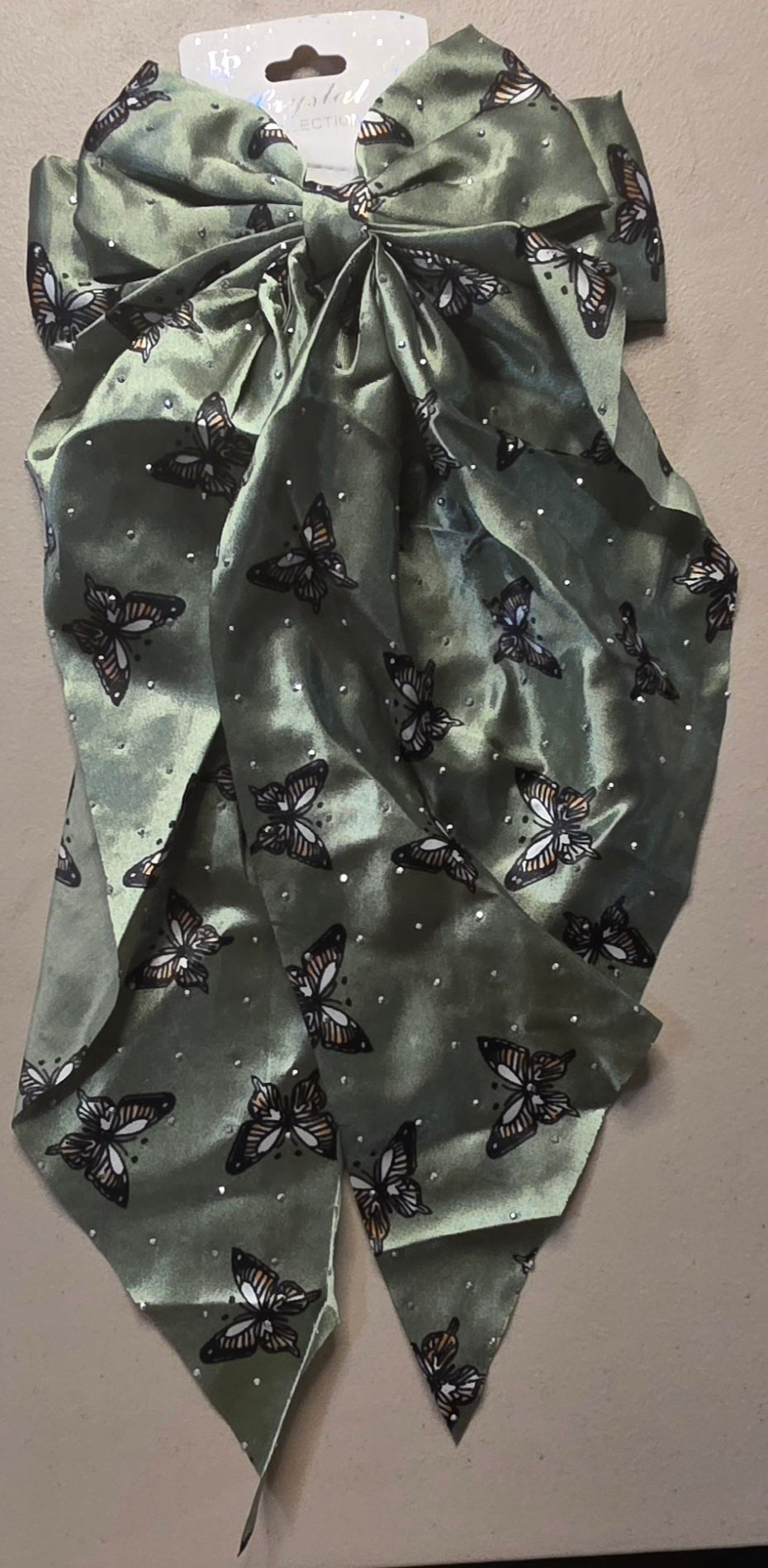 Big Coquette Hair Bow – Butterfly Print & Glitter - Angelique Boutique