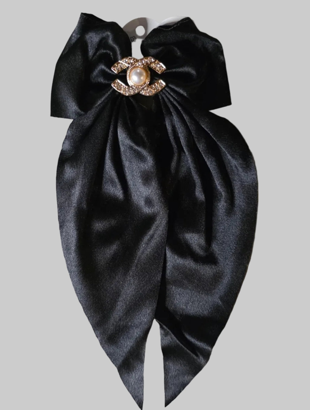 Big Satin Coquette Hair Bow for Women – Pearl Brooch 6 Colors - Angelique Boutique