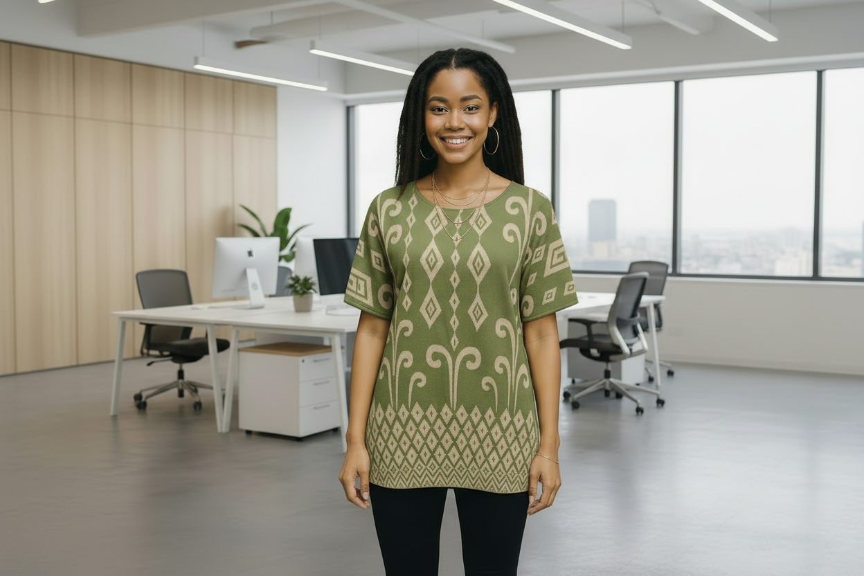 Blusa Ikat Estampada | Fluida y Artesanal