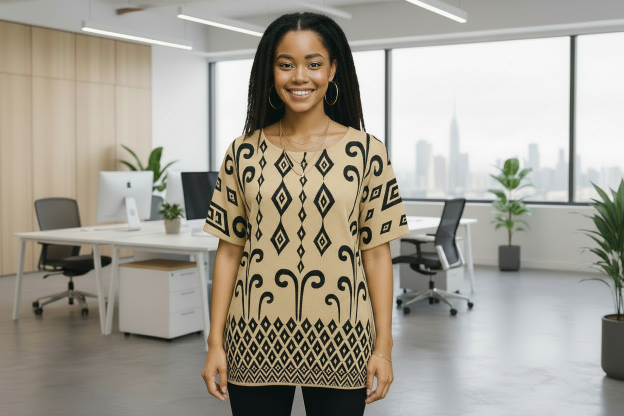Blusa Ikat Estampada | Fluida y Artesanal