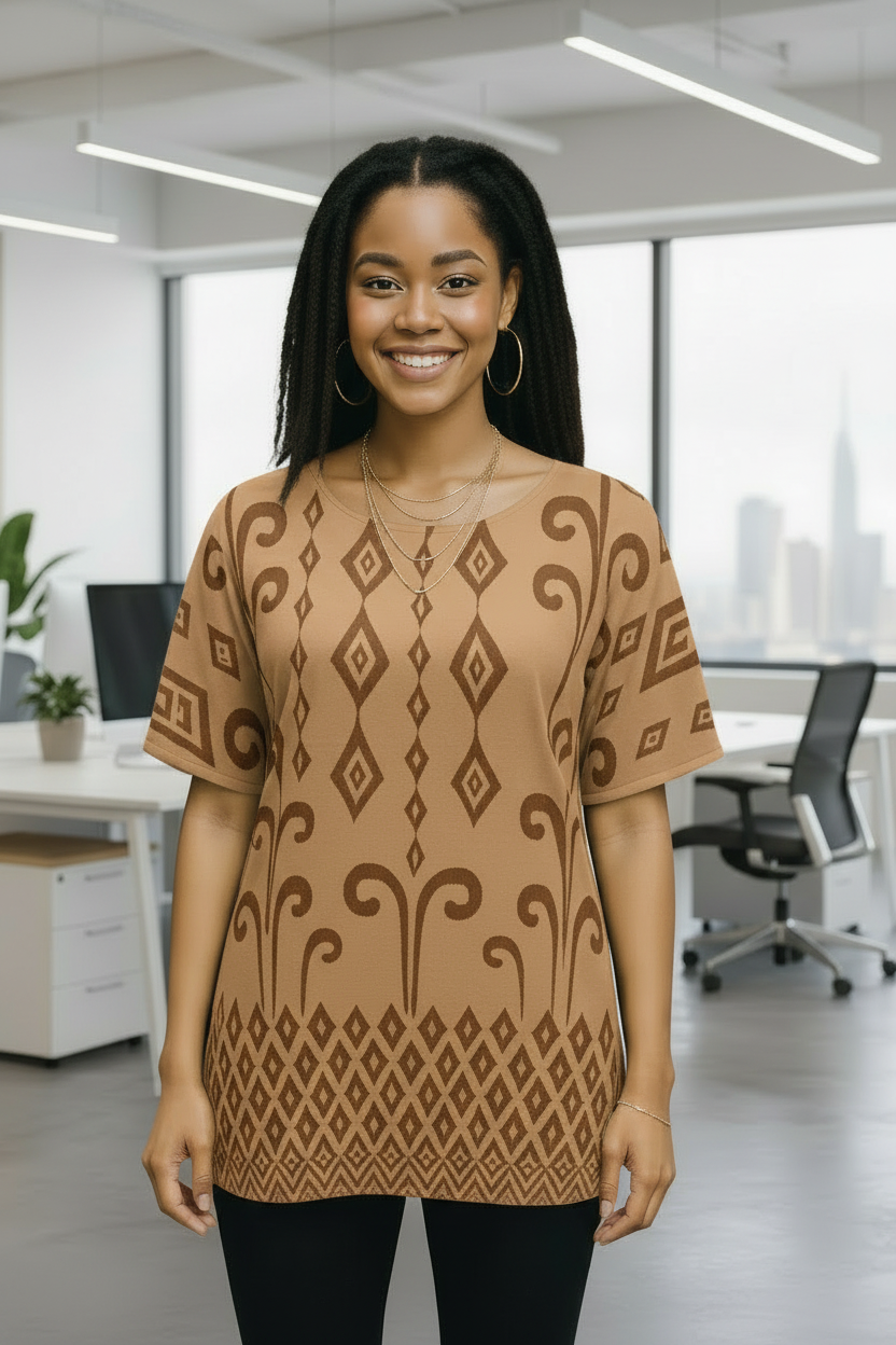 Blusa Ikat Estampada | Fluida y Artesanal