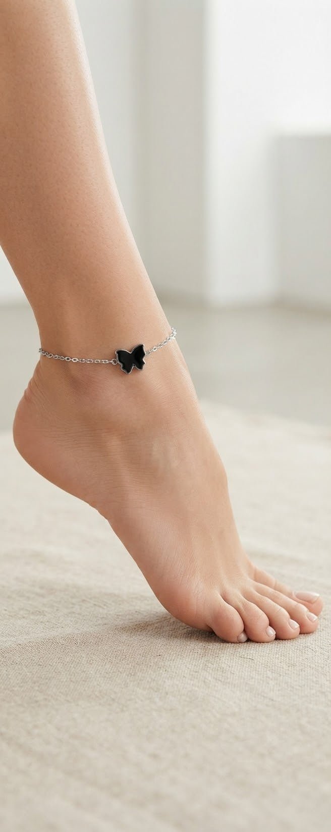 Butterfly Anklet Gold & Silver Stainless Steel – Multi-Color - Angelique Boutique