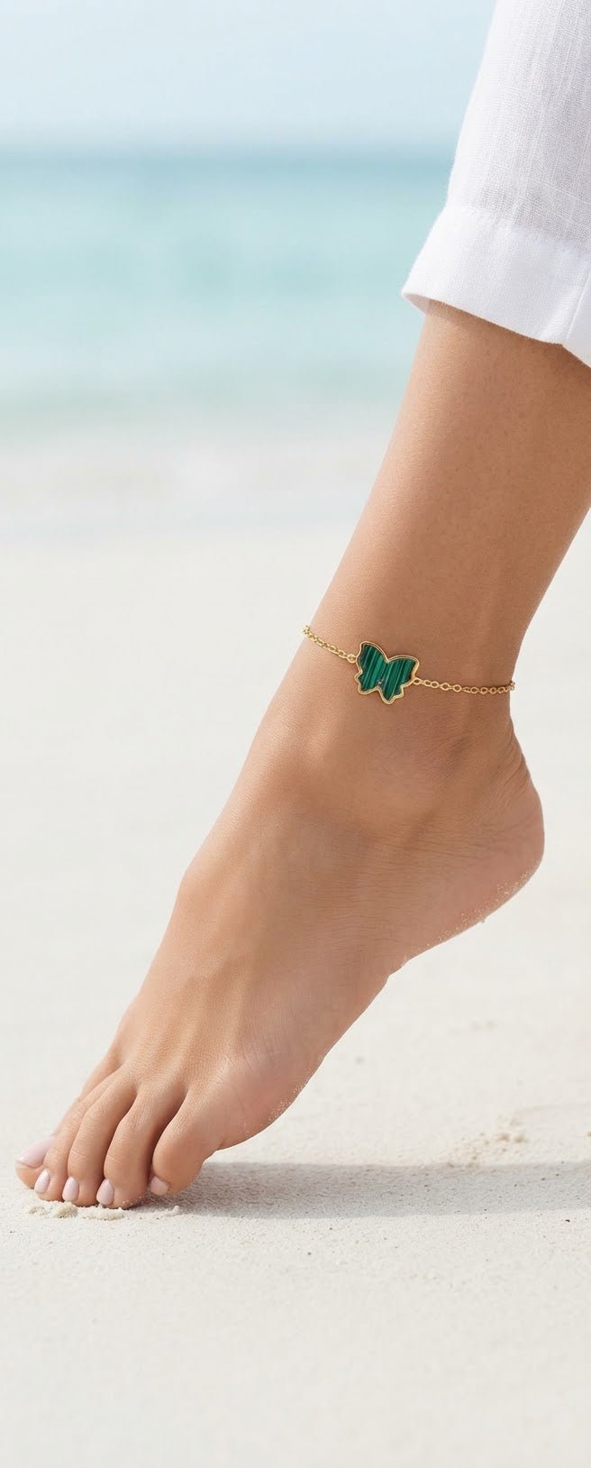 Butterfly Anklet Gold & Silver Stainless Steel – Multi-Color - Angelique Boutique