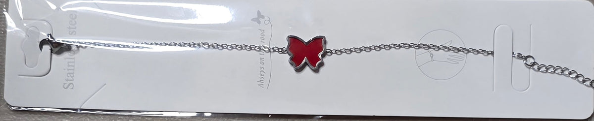 Butterfly Bracelet Gold & Silver Stainless Steel – Multi-Color - Angelique Boutique