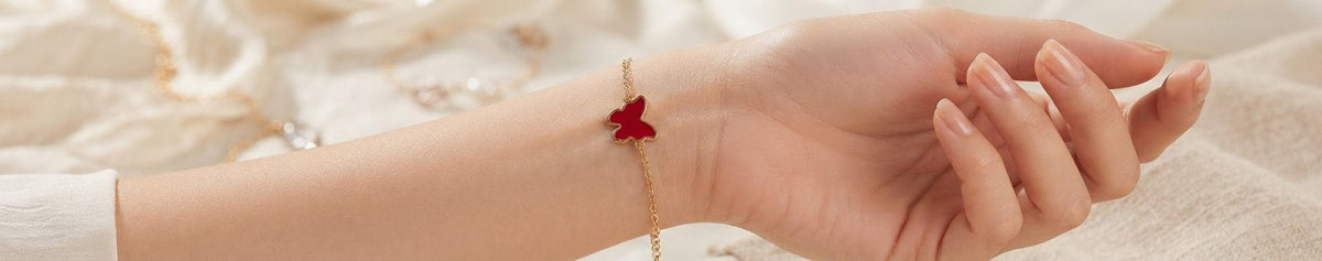 Butterfly Bracelet Gold & Silver Stainless Steel – Multi-Color - Angelique Boutique