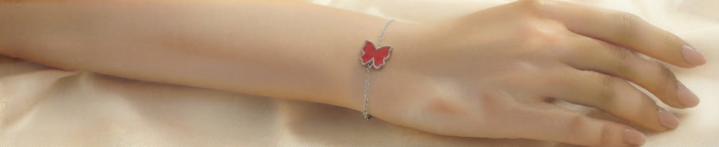 Butterfly Bracelet Gold & Silver Stainless Steel – Multi-Color - Angelique Boutique