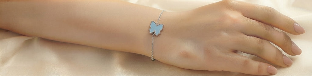 Butterfly Bracelet Gold & Silver Stainless Steel – Multi-Color - Angelique Boutique