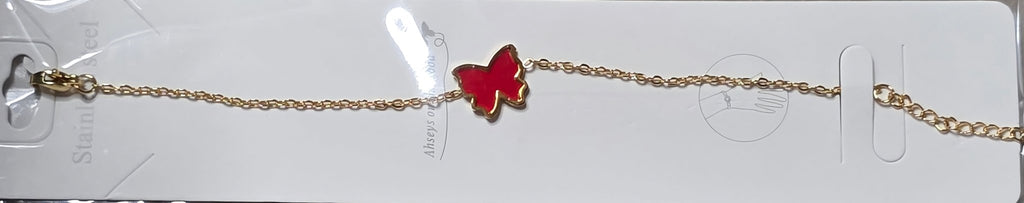Butterfly Bracelet Gold & Silver Stainless Steel – Multi-Color - Angelique Boutique