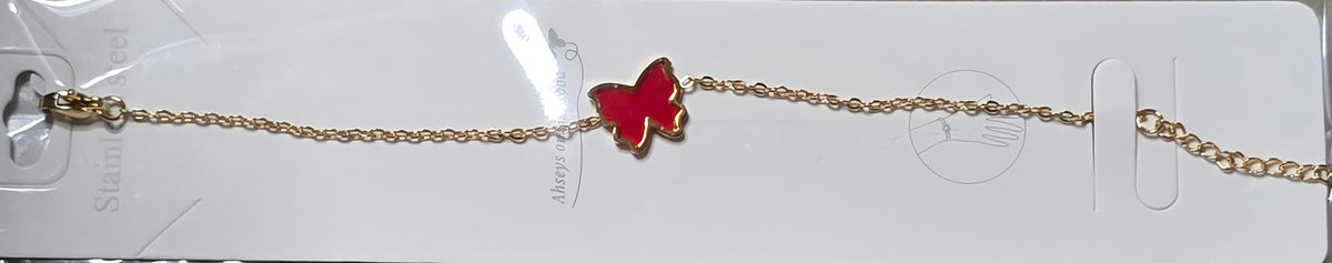 Butterfly Bracelet Gold & Silver Stainless Steel – Multi-Color - Angelique Boutique