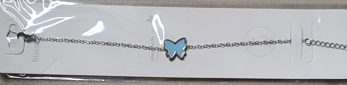 Butterfly Bracelet Gold & Silver Stainless Steel – Multi-Color - Angelique Boutique