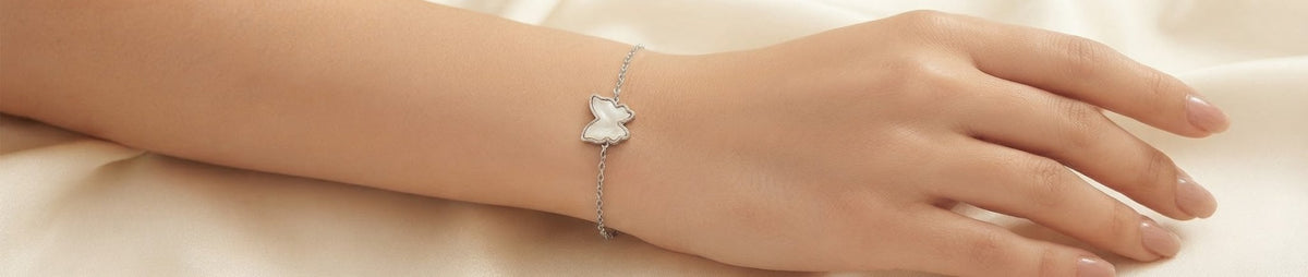 Butterfly Bracelet Gold & Silver Stainless Steel – Multi-Color - Angelique Boutique