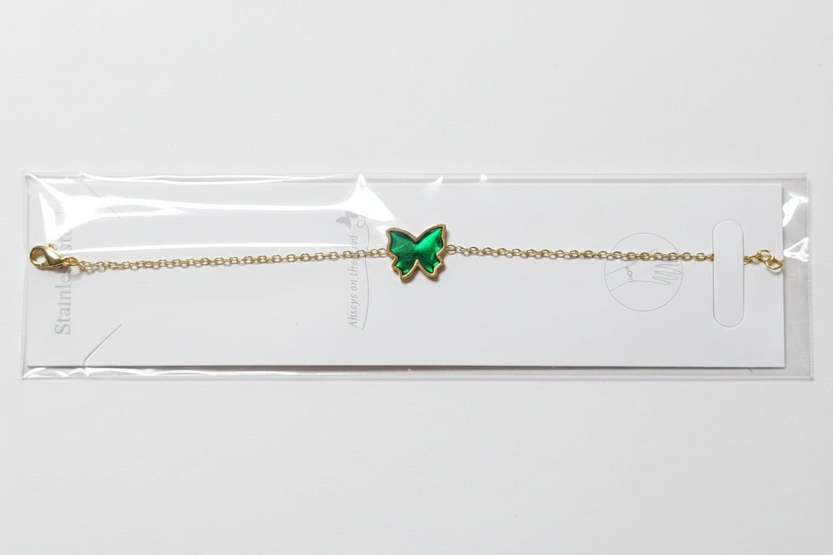 Butterfly Bracelet Gold & Silver Stainless Steel – Multi-Color - Angelique Boutique