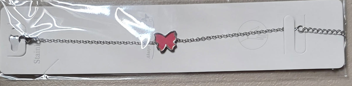 Butterfly Bracelet Gold & Silver Stainless Steel – Multi-Color - Angelique Boutique