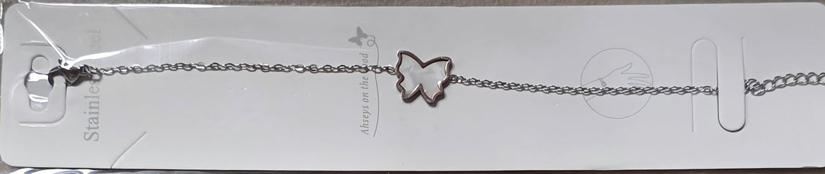 Butterfly Bracelet Gold & Silver Stainless Steel – Multi-Color - Angelique Boutique