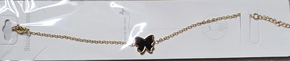 Butterfly Bracelet Gold & Silver Stainless Steel – Multi-Color - Angelique Boutique