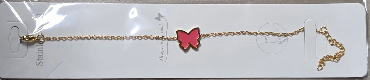 Butterfly Bracelet Gold & Silver Stainless Steel – Multi-Color - Angelique Boutique