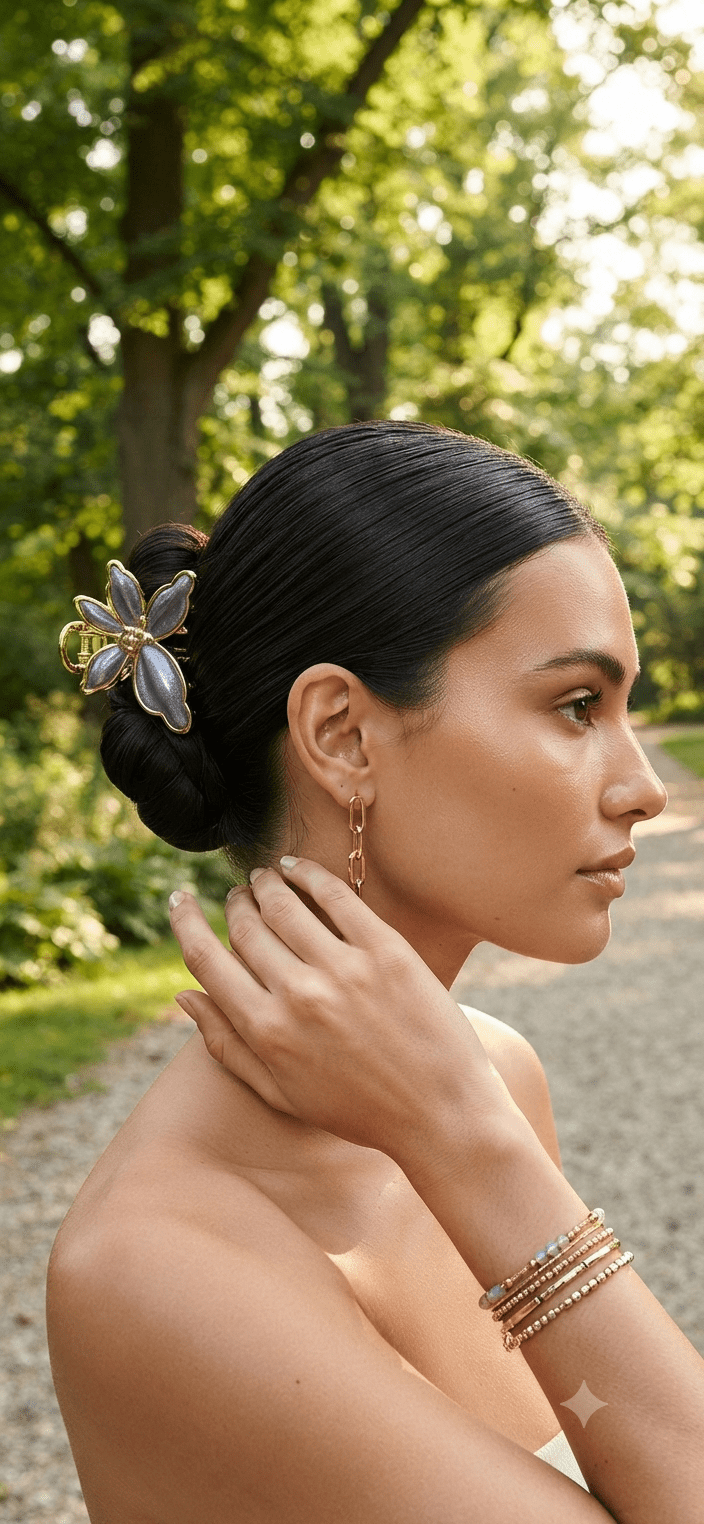 Butterfly Hair Claw Clip Glitter | Women & Girls | 10 Colors - Angelique Boutique